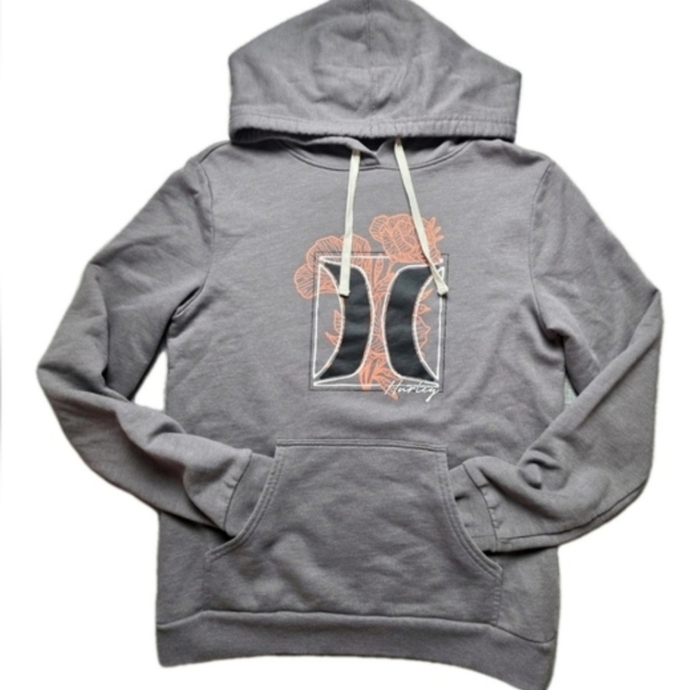 Hurley Gray Hoodie with Orange Accents Size XS